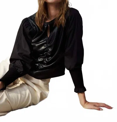 Melissa Nepton Audrey Vegan Leather Top In Black
