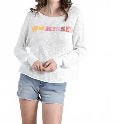 Stitchdrop Sunkissed Sweater In Mango In White