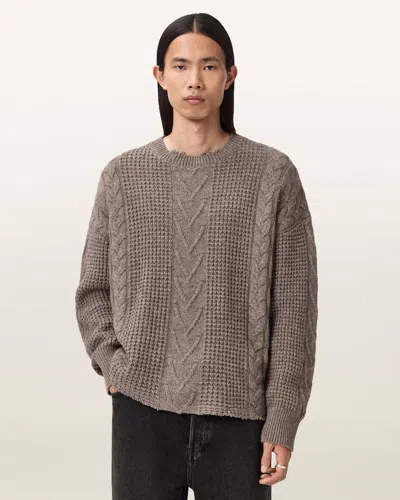 Allsaints Main: 55% Merino Wool In Brown
