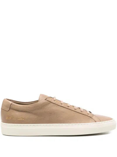 Common Projects Sneakers With Contrast Sole And Round Toe In Neutral
