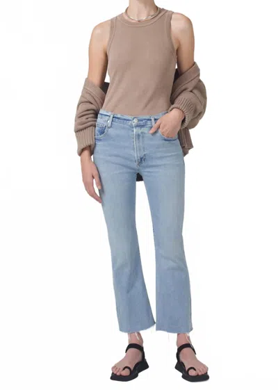 Citizen Of Humanity Isola Mid Rise Cropped Boot Jeans In Lyric In Blue