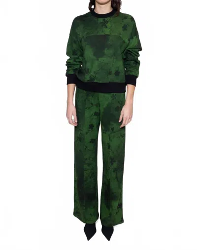 Untitled In Motion Dionea Crew Sweatshirt In Faskomilo Green In Multi