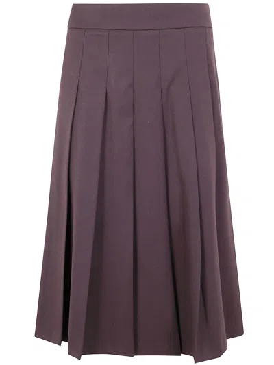 Drhope Pleated Mini Skirt In Purple