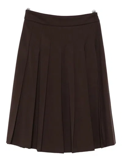 Drhope Pleated Mini Skirt In Purple