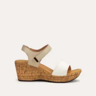 Naot Women Summer Wedge Sandal In White/ivory In Multi