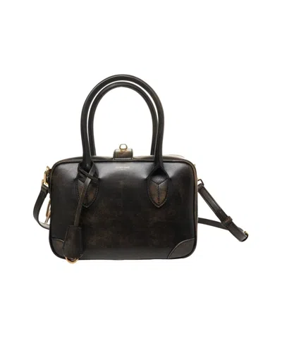 Golden Goose Structured Shoulder Bag With Detachable Strap And Top Handles In Purple
