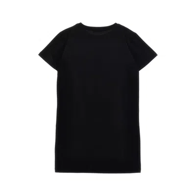 Balmain Kids Logo Print T-shirt Dress In Black