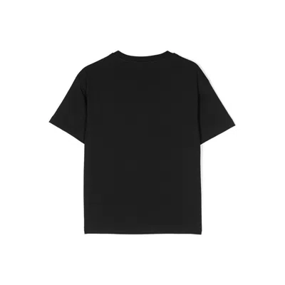 Balmain Kids Paris Logo Print T-shirt In Black
