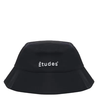 Etudes Studio Etudes Black Logo Embroidered Bucket Hat In Black