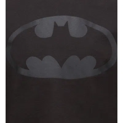 Moncler Kids Batman Logo Cotton T-shirt In Black