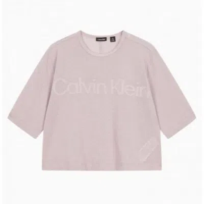 Calvin Klein Womens All Mesh Relaxed T-shirt In Pink