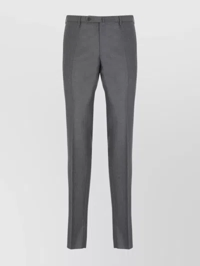 Incotex Straight Trousers With Belt Loops And Pockets In Gray
