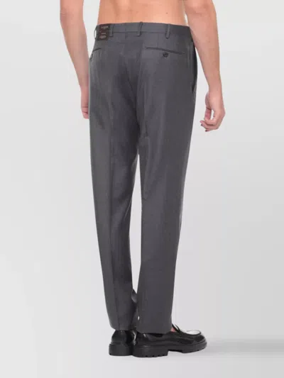 Incotex Straight Trousers With Belt Loops And Pockets In Gray