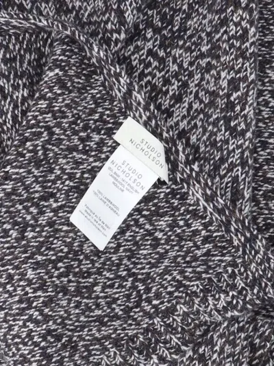 Studio Nicholson Rectangular Knit Scarf In Soft Fabric In Blue