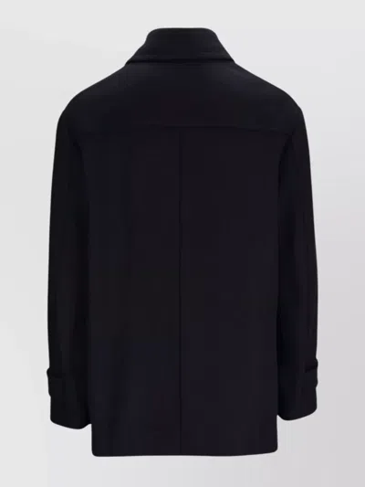 Dries Van Noten Single-breasted Rivne Short Coat In Black