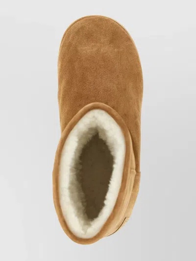 Balenciaga Suede Ankle Boots Round Toe In Animal Print