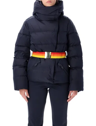 Goldbergh Bufera Belted Ski Jacket In Blue