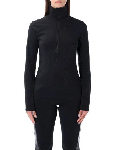 Goldbergh Spark Crystal-embellished Base Layer Ski Top In Black