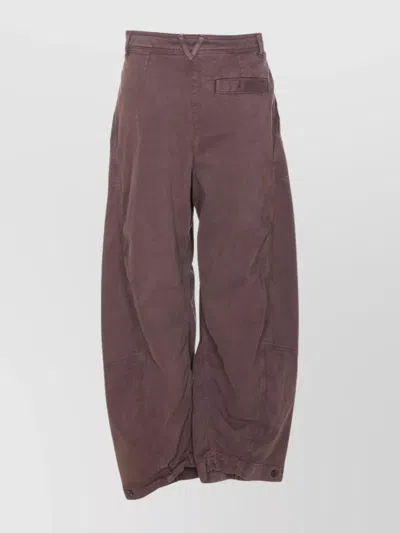 Pinko Balloon Fit Wide Leg Trousers With Pockets In Pink