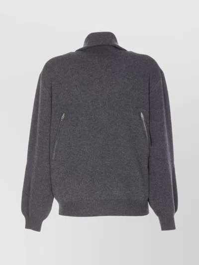 Balenciaga High Neck Sweater Lateral Zip Detail In Multi