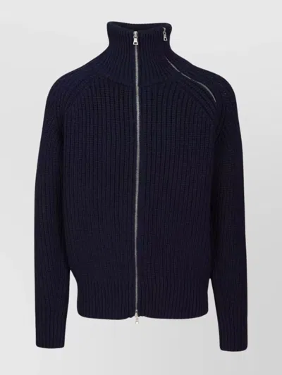 Dries Van Noten Men Zippered Wool Sweater In Multi
