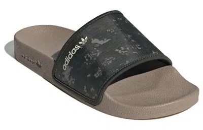 Adidas Originals Adidas Adilette Slide 'shadow Green Brown Camo' In Multi