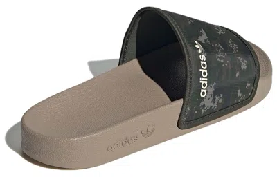 Adidas Originals Adidas Adilette Slide 'shadow Green Brown Camo' In Multi