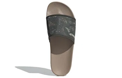 Adidas Originals Adidas Adilette Slide 'shadow Green Brown Camo' In Multi