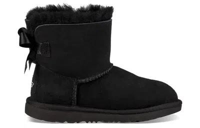 Ugg Mini Bailey Bow Ii Snow Boots Big Boys Black In Animal Print