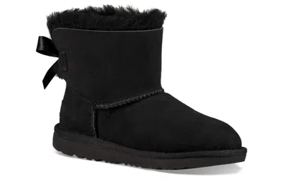 Ugg Mini Bailey Bow Ii Snow Boots Big Boys Black In Animal Print