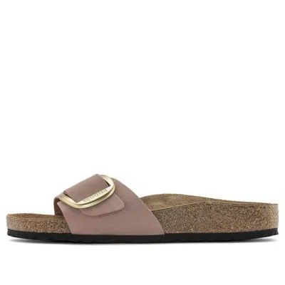 Birkenstock (wmns)  Madrid Big Buckle Nubuck Leather Narrow Fit Sandals 'old Rose' In Multi