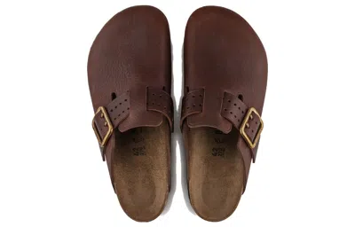 Birkenstock Boston Oiled-leather Clogs In Habana Oiled Leather