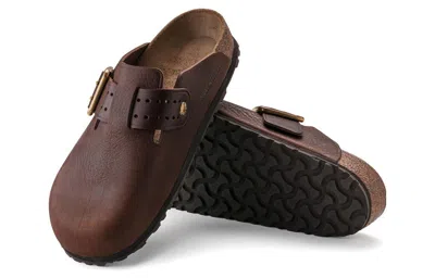 Birkenstock Boston Oiled-leather Clogs In Habana Oiled Leather