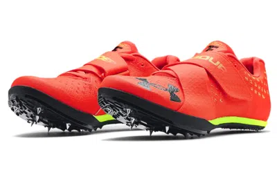 Under Armour Hovr Skyline Long Jump Track Spikes 'phoenix Fire' In Red