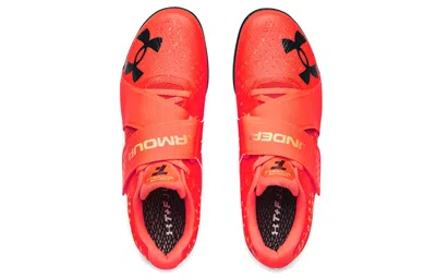 Under Armour Hovr Skyline Long Jump Track Spikes 'phoenix Fire' In Red