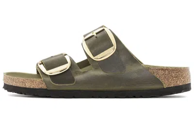Birkenstock (wmns)  Arizona Big Buckle Natural Leather Oiled Narrow Fit 'olive Green'