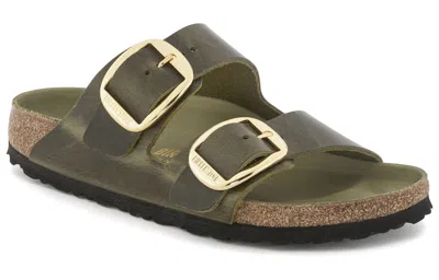 Birkenstock (wmns)  Arizona Big Buckle Natural Leather Oiled Narrow Fit 'olive Green'