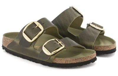 Birkenstock (wmns)  Arizona Big Buckle Natural Leather Oiled Narrow Fit 'olive Green'
