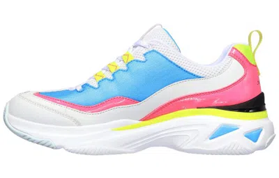 Skechers (wmns)  Energy Racer Low-top Running Shoes White/blue In Multi