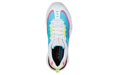 Skechers (wmns)  Energy Racer Low-top Running Shoes White/blue In Multi