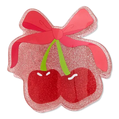 Scünci Cherry Bow Claw Clip