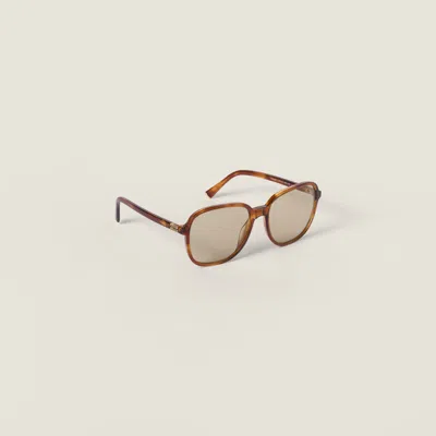 Miu Miu Miu Regard Sunglasses In Brown