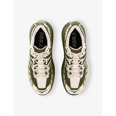 Deckers Hoka Mens Moss Green Rose Cream Speedgoat 2 Mesh Trainers In Multi