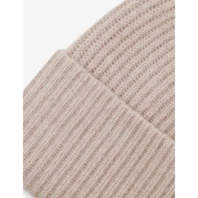 Reiss Mens Light Oatmeal Melange Chaise Merino-wool Bean In Gray