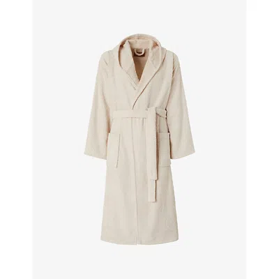 Missoni Home Chalk Bathrobe In Cotton Terry With Zigzag Pattern In Brown