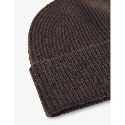 Reiss Mens Chocolate Brown Chaise Merino-wool Bean In Brown