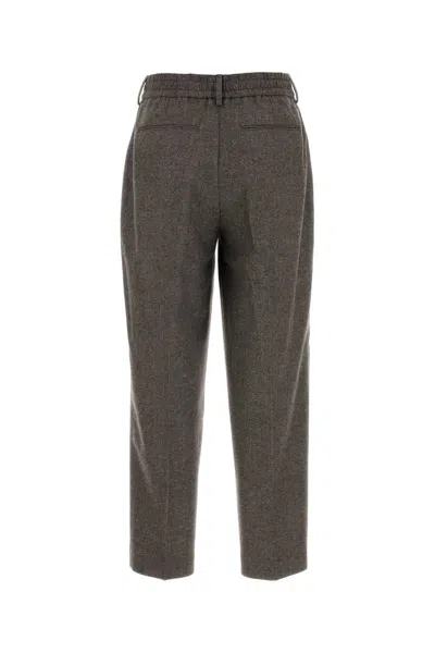 Pt Torino Refined Slim Fit Chinos With Classic Pleats In Gray