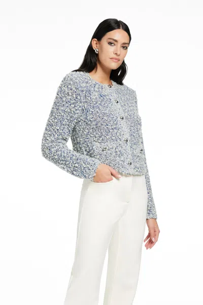 Toccin Emilia Crew Neck Jacket Cardi In Gray