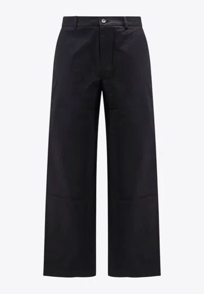Axel Arigato Serif Straight Chino Pants In Black