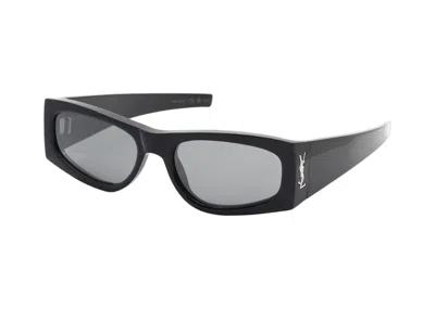 Pre-owned Saint Laurent Women's  Square Sunglasses 002)(sl In Black Black Silver/black Black Silver (sl/m140